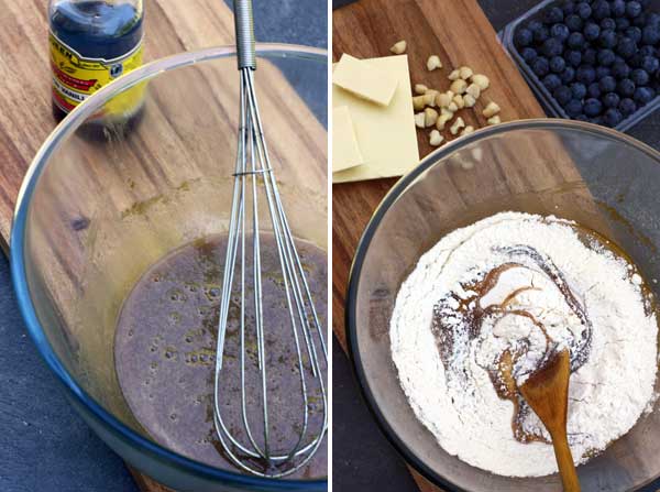 Making blondies