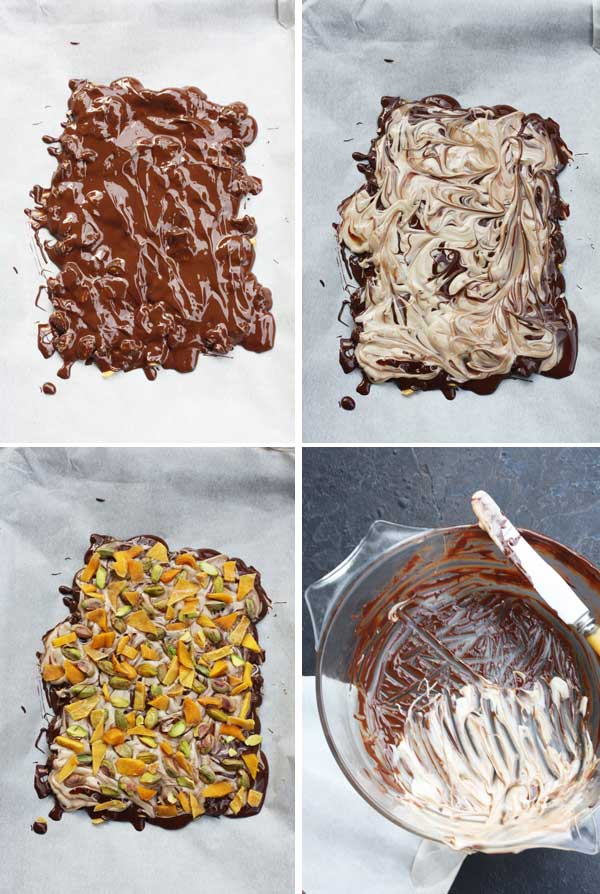 making chocolate bark