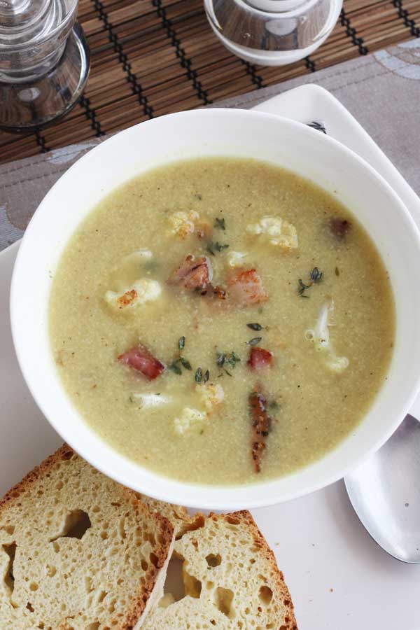 roasted cauliflower soup