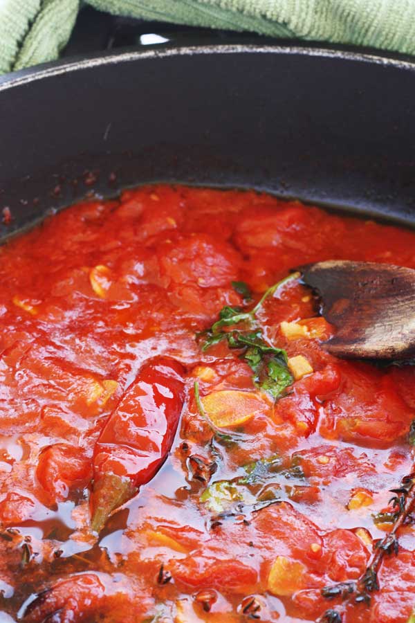 Making marinara sauce