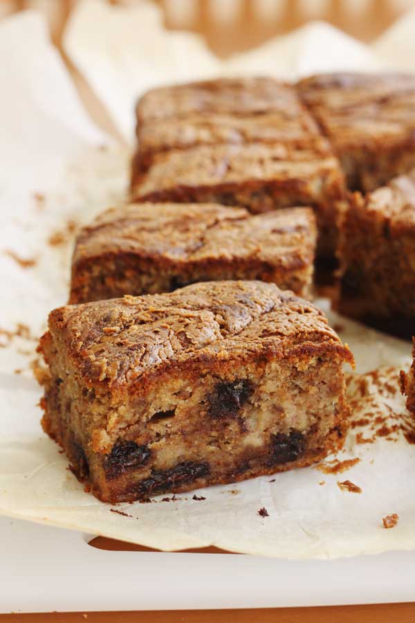 Banana, chocolate & peanut butter are a match made in heaven. Banana, chocolate & peanut butter swirl cake by Scrummy Lane