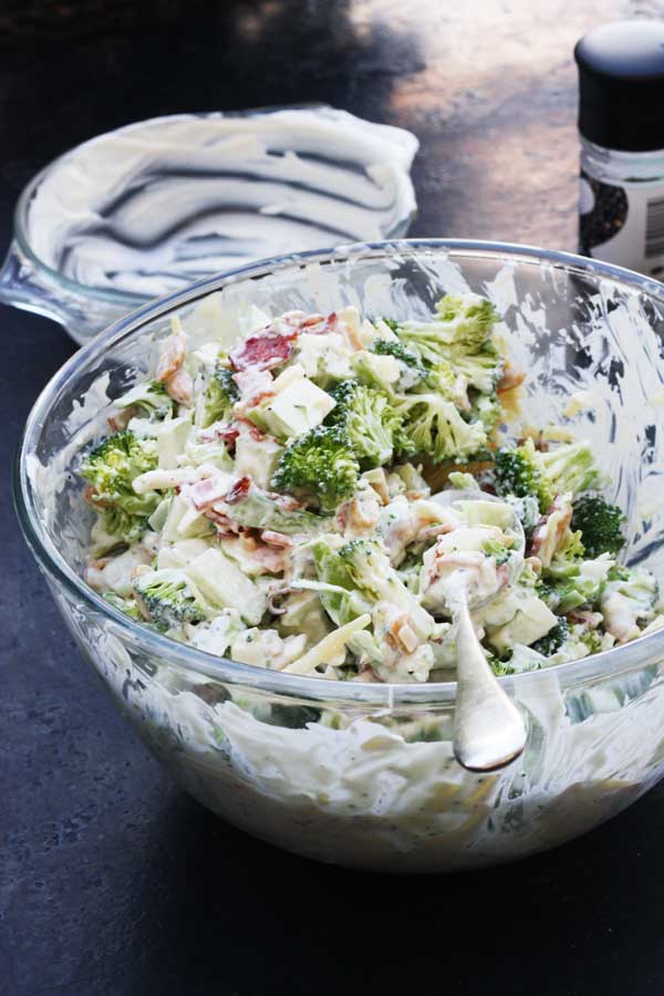 Broccoli, bacon & apple salad by Scrummy Lane