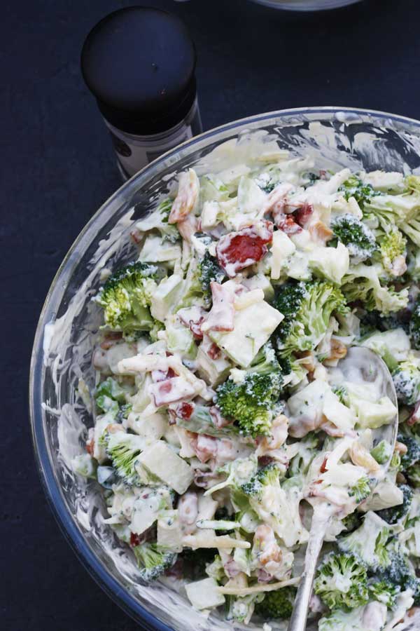 Broccoli, bacon & apple salad by Scrummy Lane