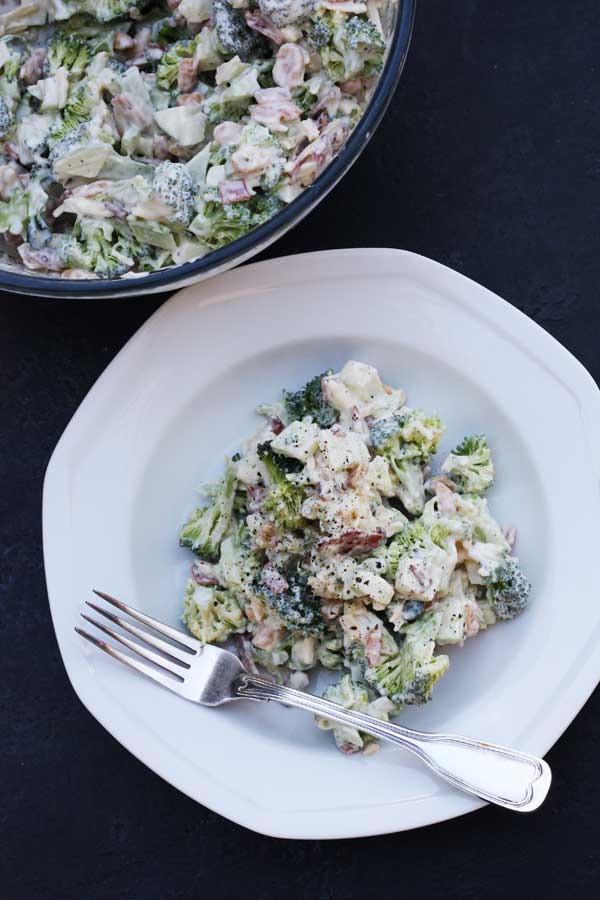 Broccoli, bacon & apple salad by Scrummy Lane