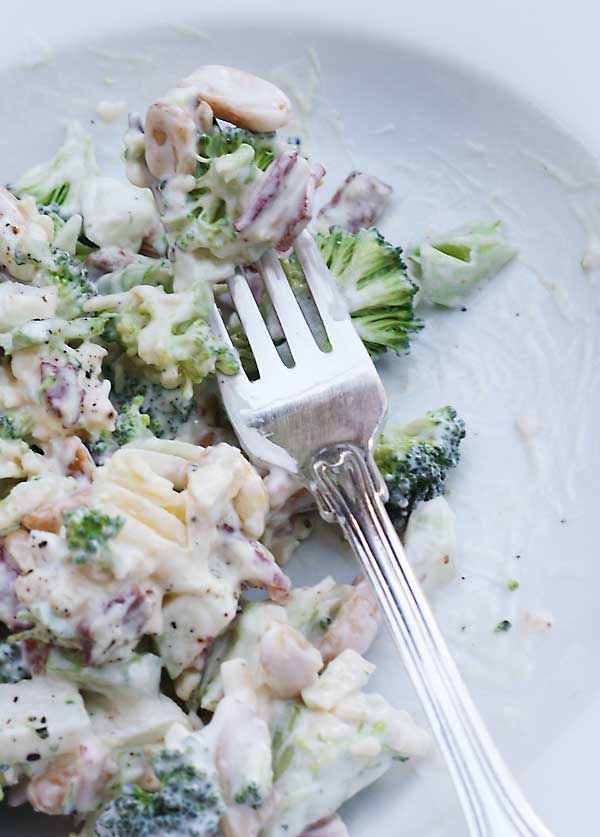 Broccoli, bacon & apple salad by Scrummy Lane