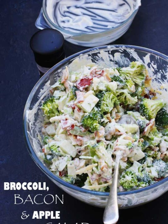 Broccoli, bacon & apple salad by Scrummy Lane
