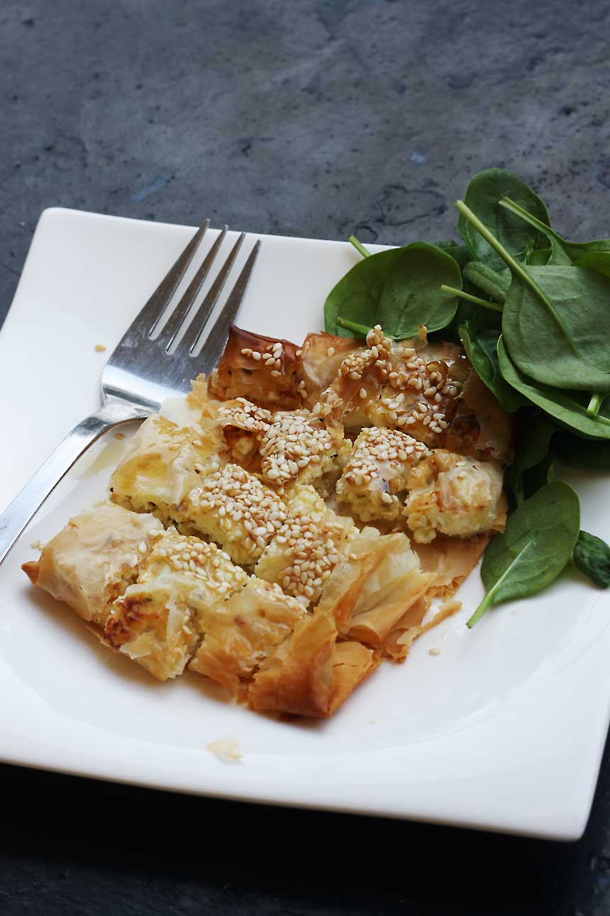 Feta and honey filo pies by Scrummy Lane