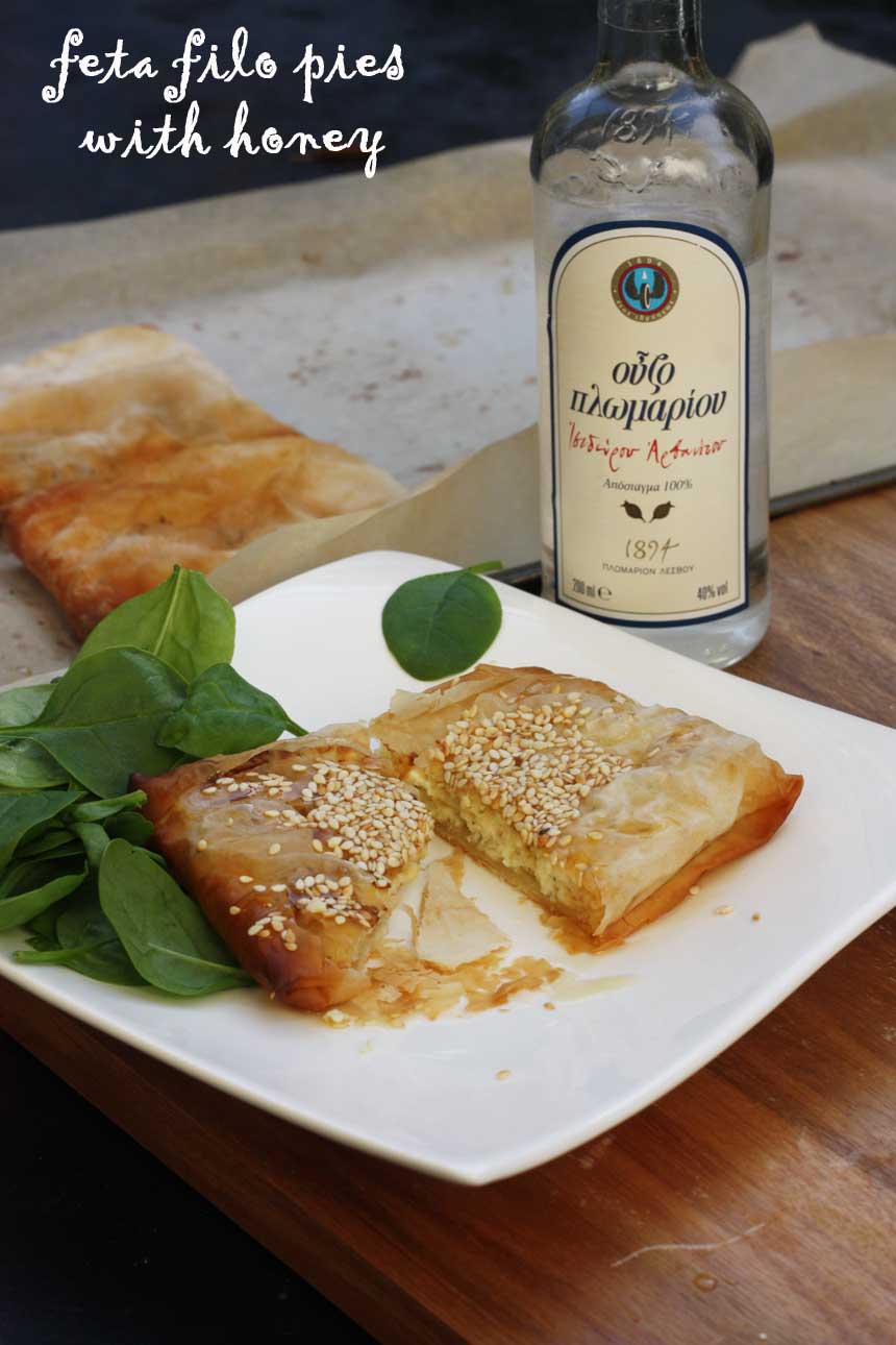 Feta filo pies with honey by Scrummy Lane