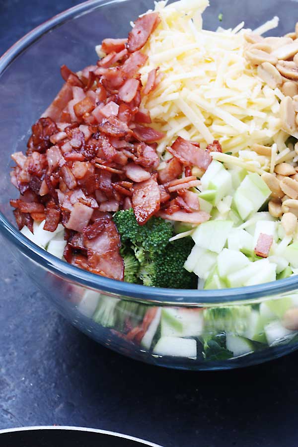 Broccoli, bacon & apple salad by Scrummy Lane