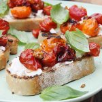 Slow-roasted tomato & ricotta bruschetta by Scrummy Lane