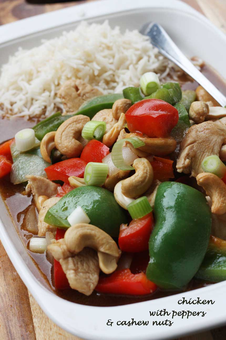 'Betterthanatakeaway' chicken with peppers & cashew nuts Scrummy Lane