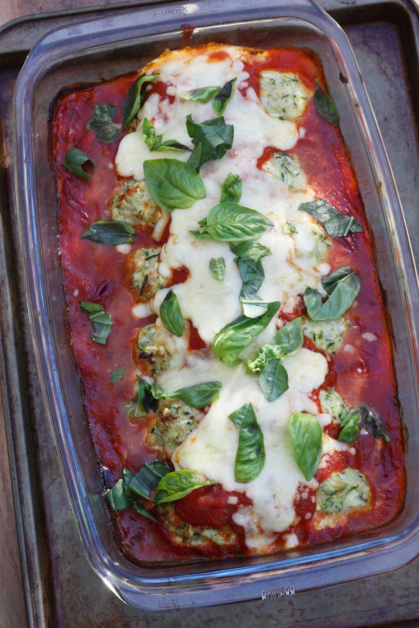 Turkey and zucchini 'parmigiana' by Scrummy Lane