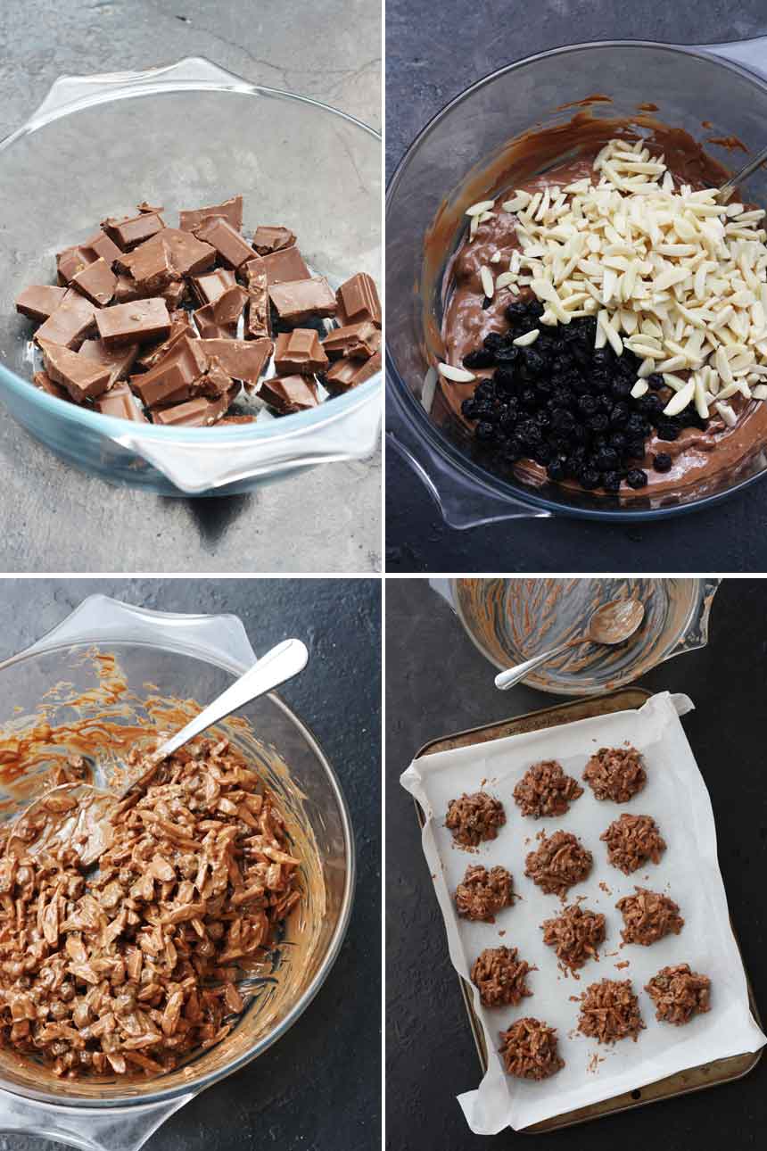 images showing how to make chocolate rocks