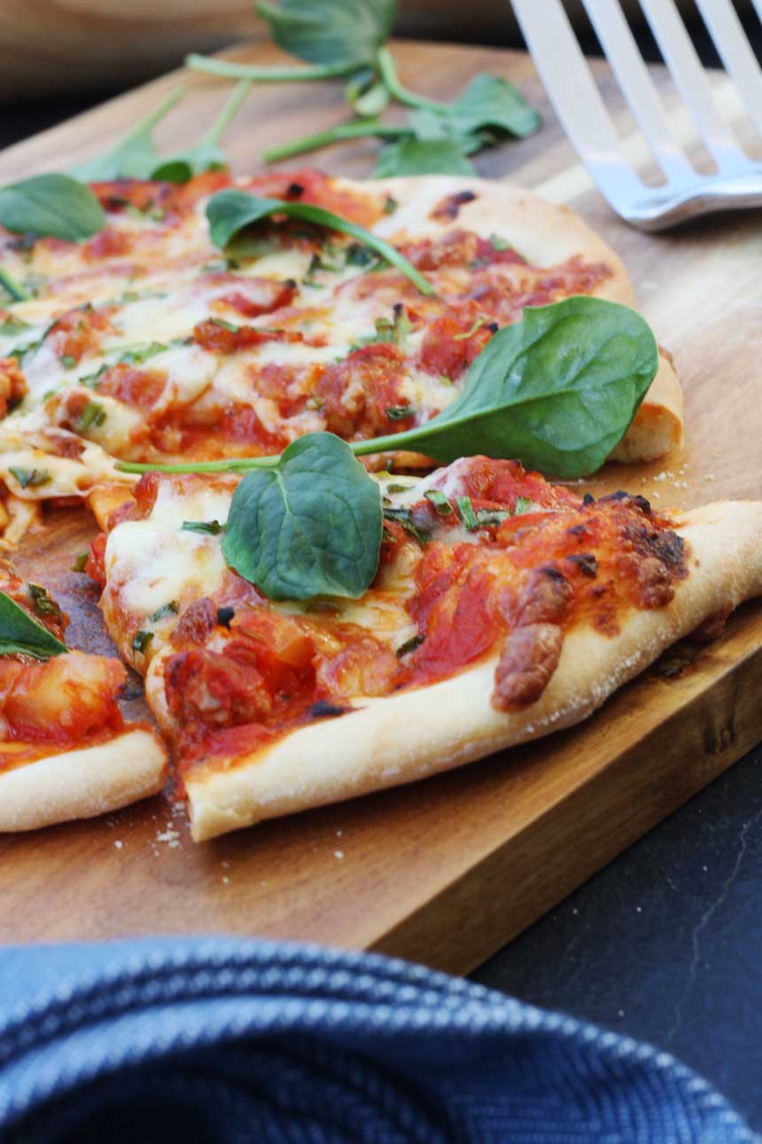 sausage & fennel pizza by Scrummy Lane