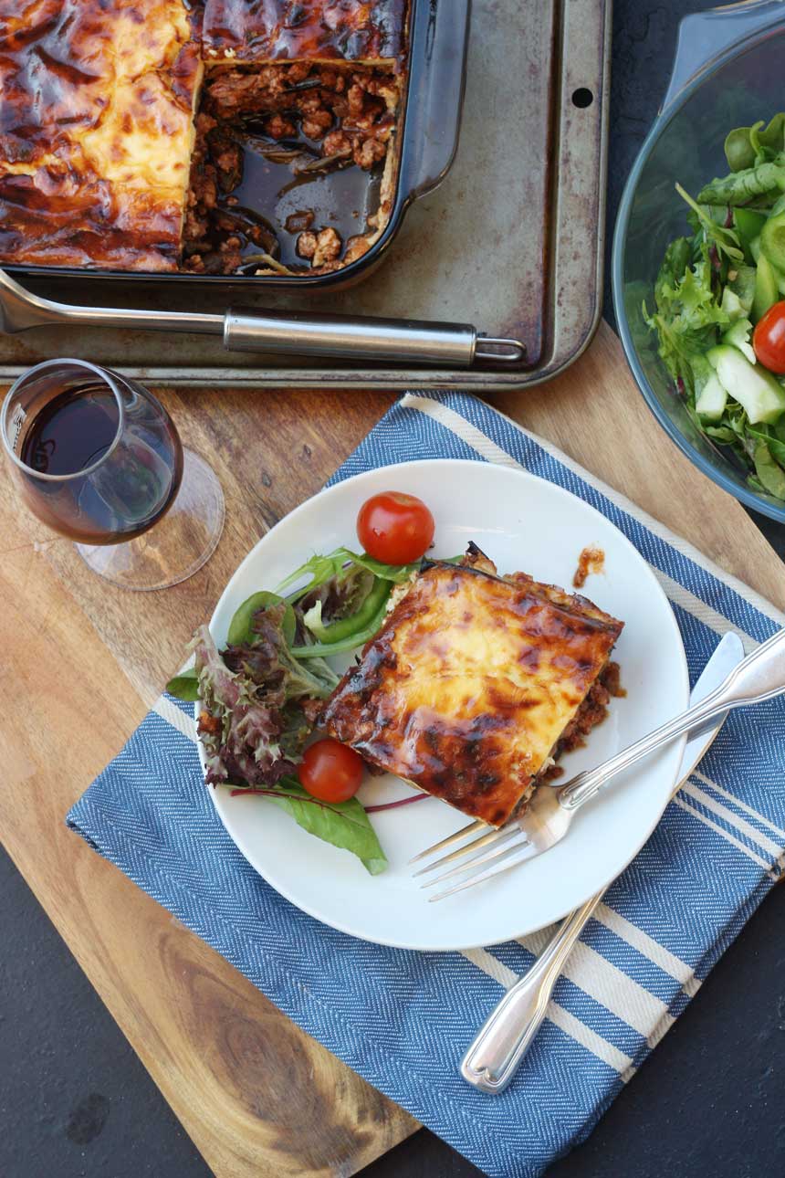 Skinny chicken moussaka