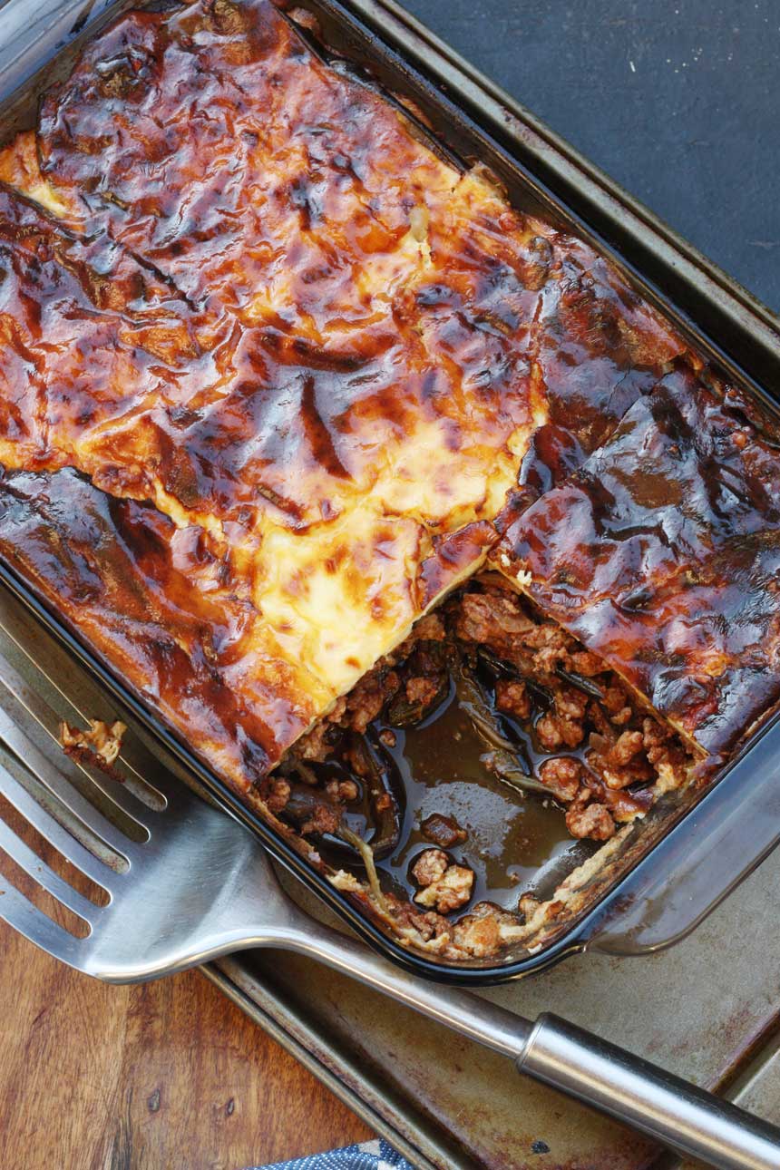 Skinny chicken moussaka