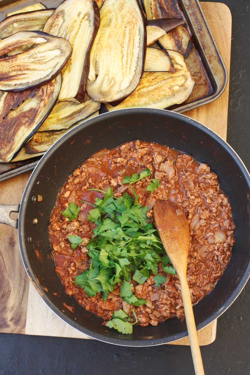 making moussaka