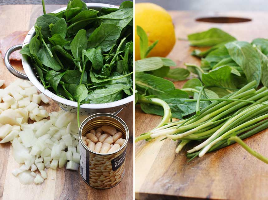 MAKING SPINACH SOUP