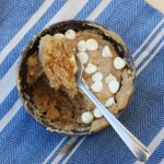 5 minute individual banana & peanut butter pudding - tastes like a cross between banana bread, a peanut butter cookie and a gooey pudding ... mmmm!
