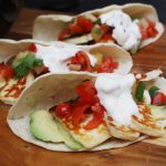 Halloumi & pineapple salsa tacos