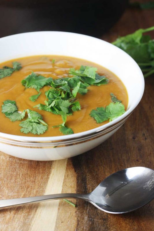 Slow Cooker Thai Pumpkin & Red Lentil Soup (Plus 5 Favorite Crockpot