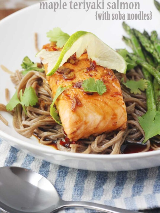 Maple teriyaki salmon with soba noodles by Scrummy Lane