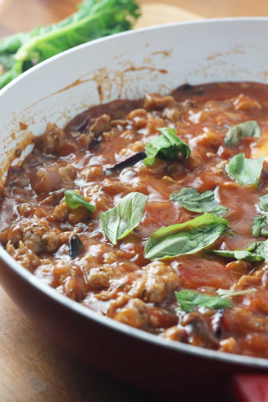 Sausage ragu for a gnocchi bake