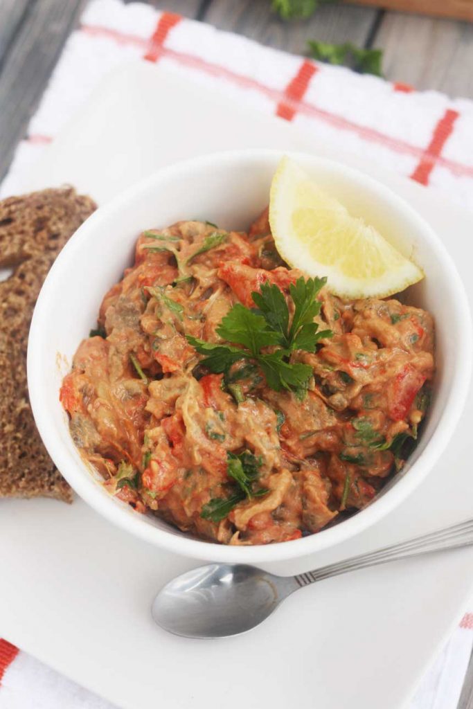 Sweet roasted red pepper & eggplant dip Scrummy Lane