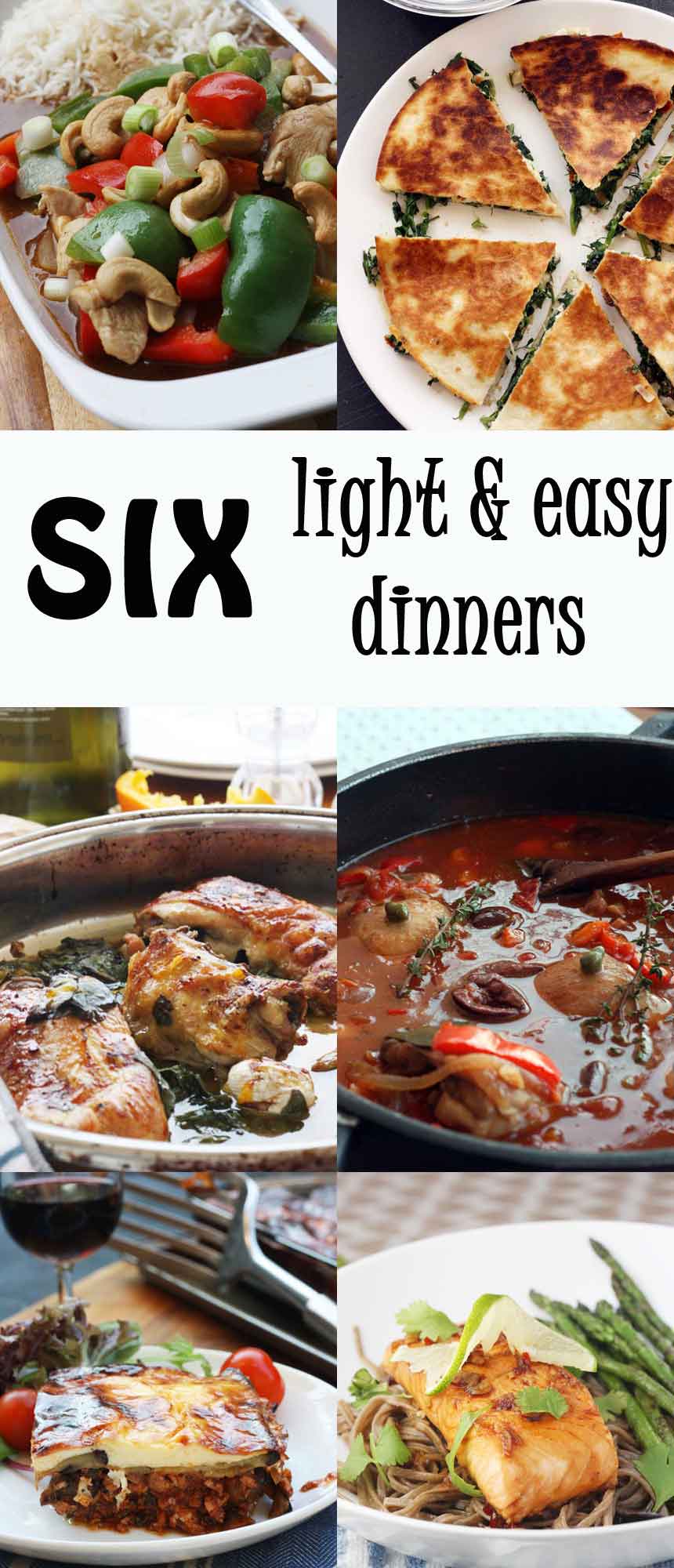 Six light & easy dinners (& an upcoming giveaway!) - Scrummy Lane