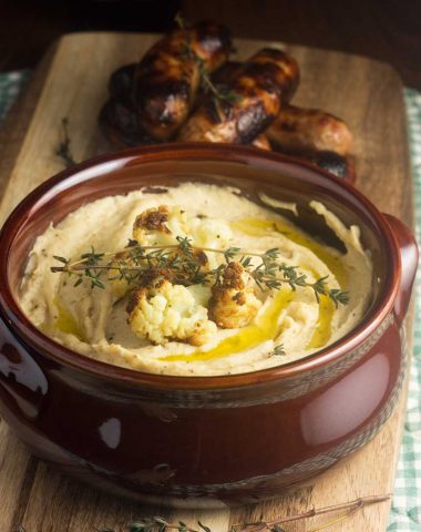 Are these the best mashed potatoes ever? They combine roasted cauliflower with potato and cheese. Delicious!