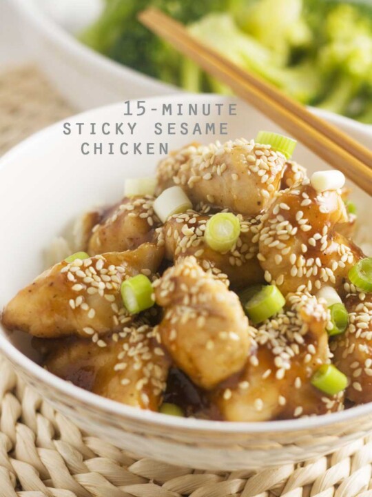15-minute sticky sesame chicken