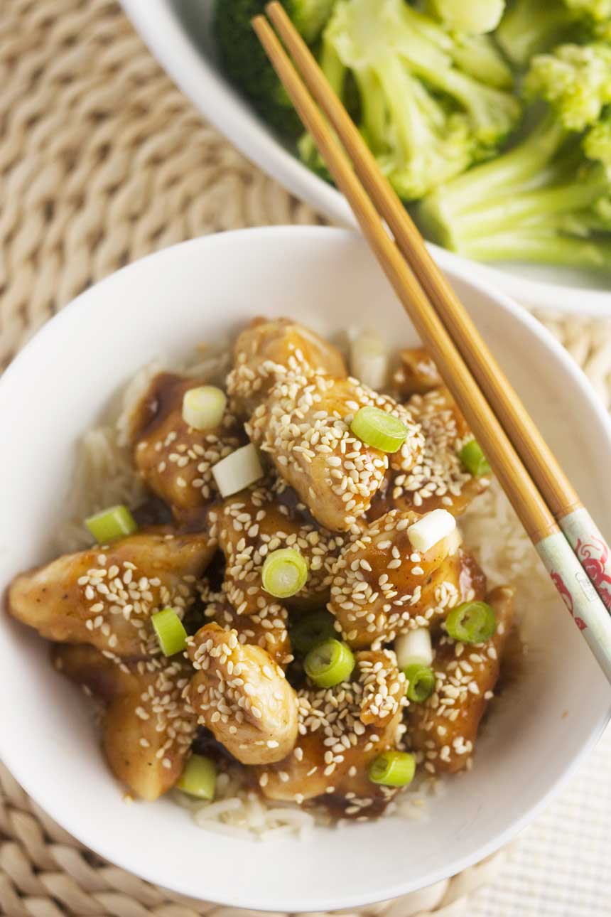 15-minute sticky sesame chicken