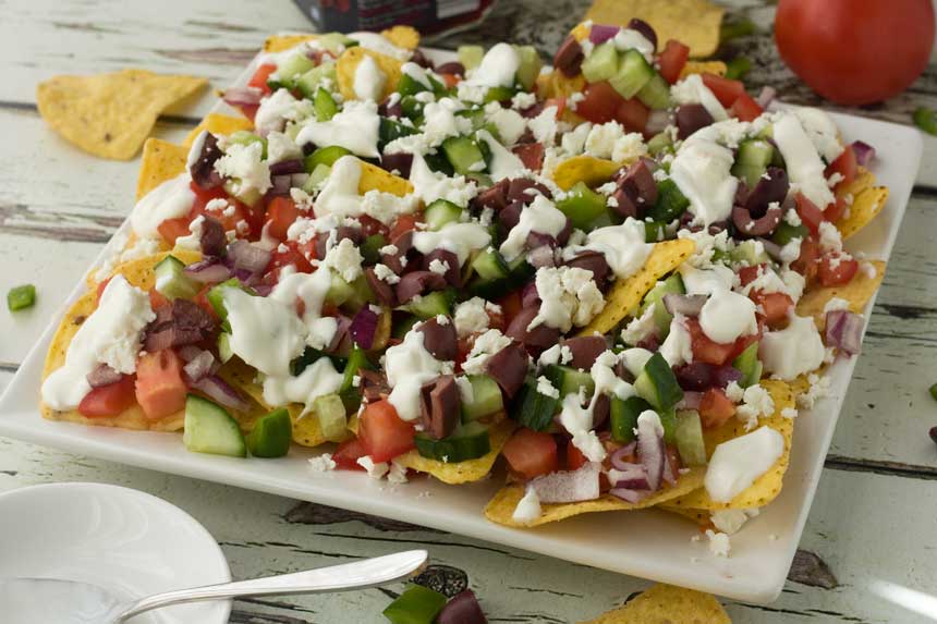 Greek nachos - Scrummy Lane