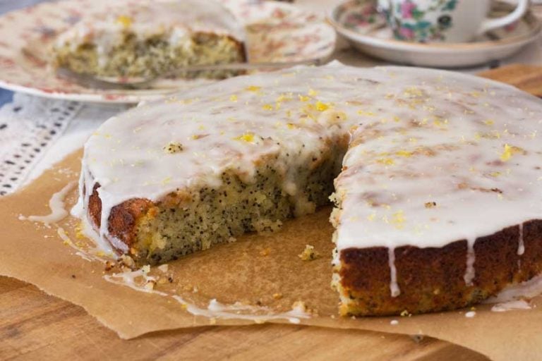Lemon poppy seed drizzle cake Scrummy Lane