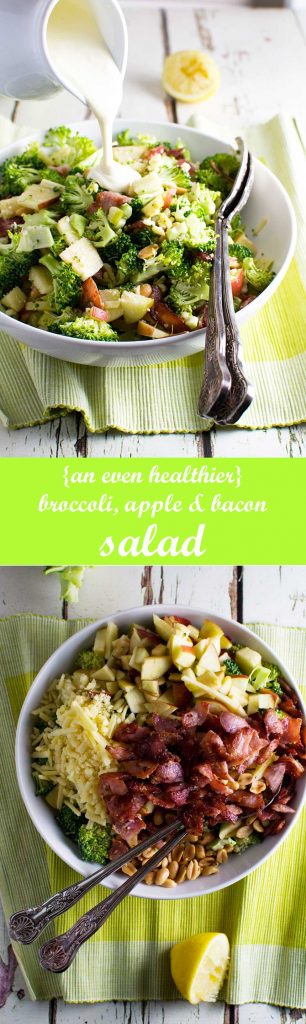 An even healthier broccoli, apple and bacon salad