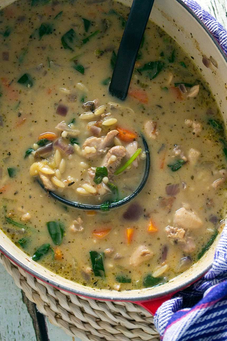 Creamy lemon chicken orzo soup (30-minute recipe) - Scrummy Lane