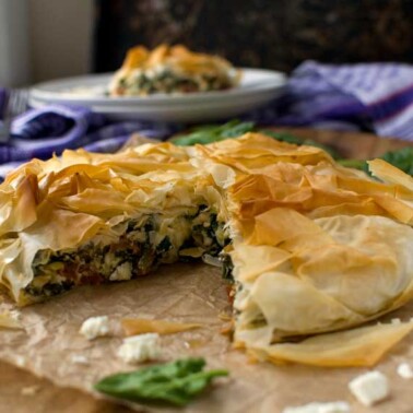 Greek Spinach And Feta Filo Pie - Scrummy Lane