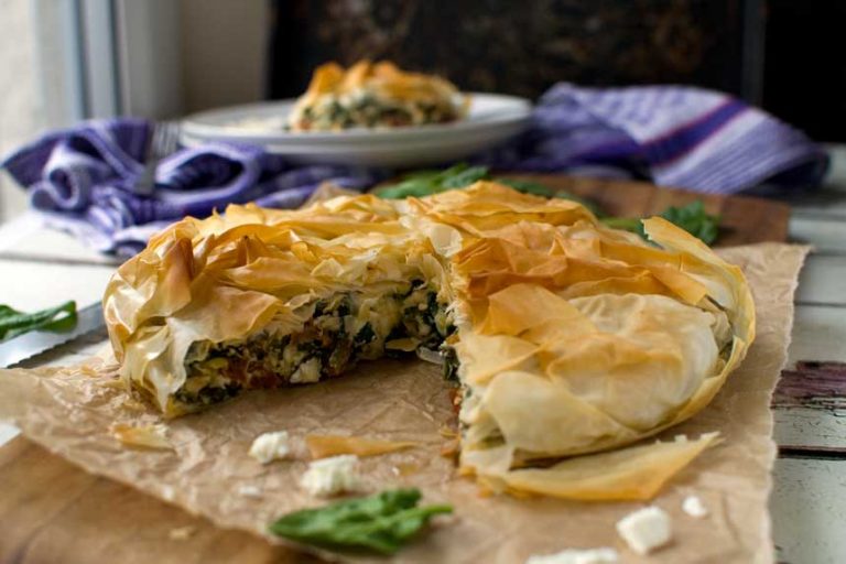 Greek Spinach And Feta Filo Pie Scrummy Lane 8031