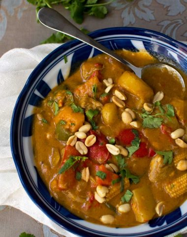 Thai Massaman chicken curry with sweet potaato and peanuts