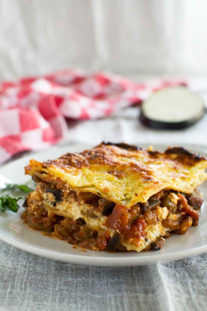 Eggplant lasagna (2-in-1 meal!) - Scrummy Lane