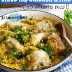 The simplest stove top chicken and rice (30 minute meal) - Scrummy Lane