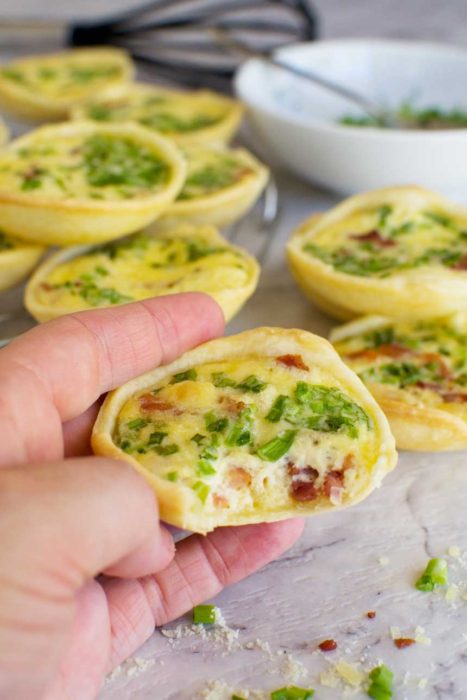 Mini Quiche Lorraine (6 Ingredients) - Scrummy Lane