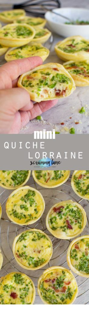 Mini quiche lorraine by Scrummy Lane - made with only 6 ingredients!