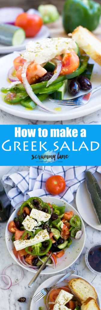 How to make a Greek salad.