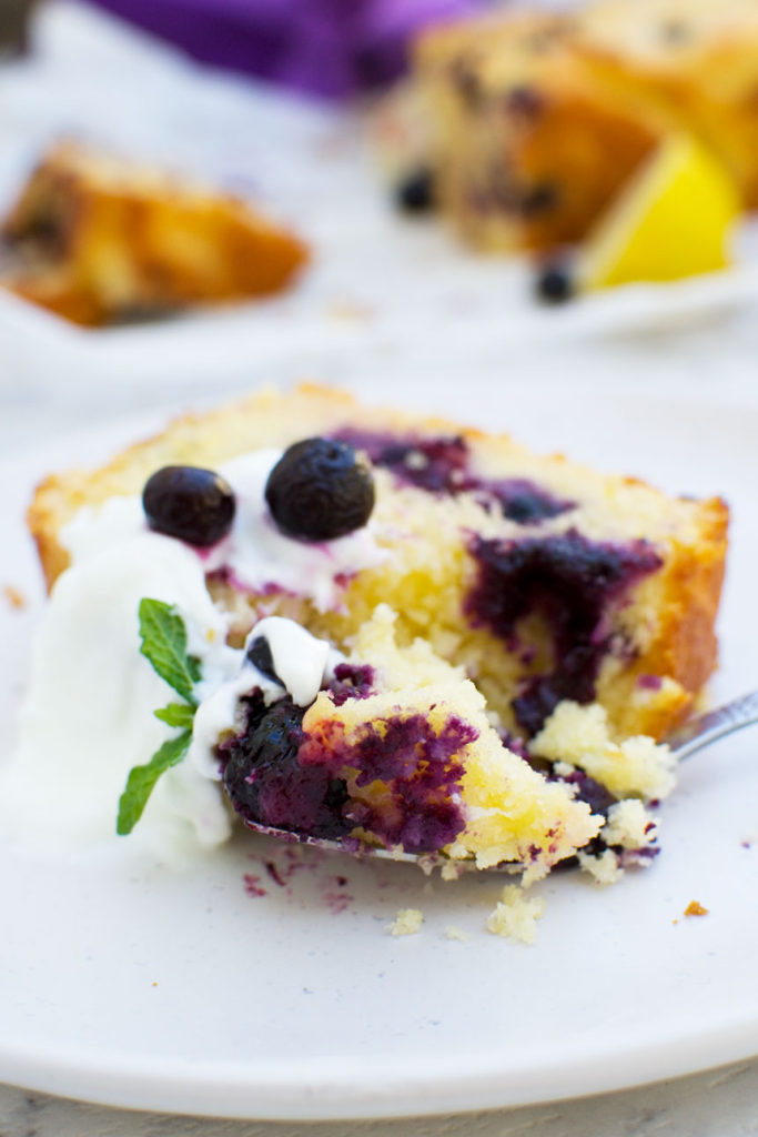 Sticky blueberry lemon curd cake - Scrummy Lane