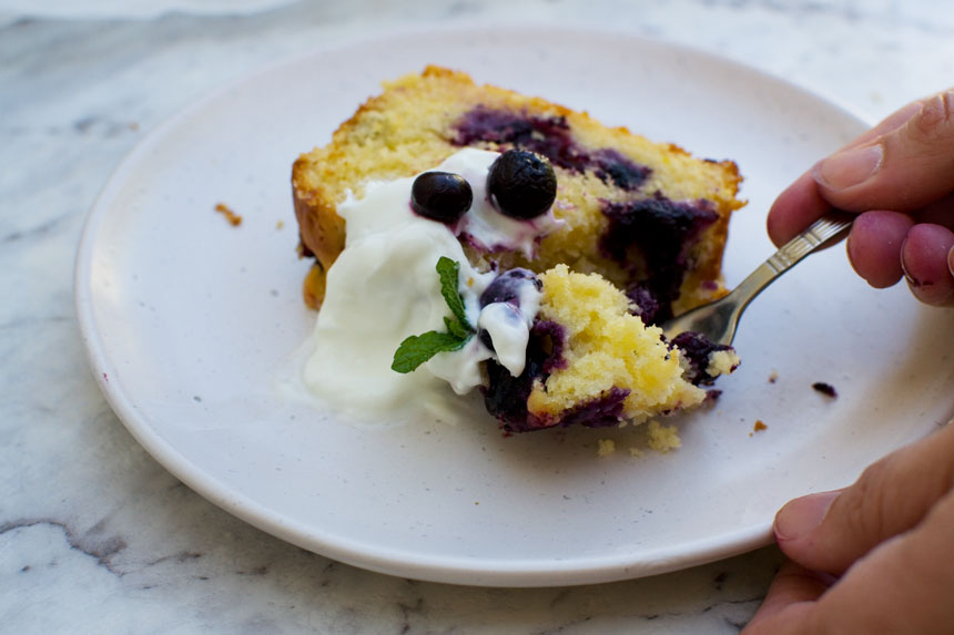 Sticky blueberry lemon curd cake - Scrummy Lane