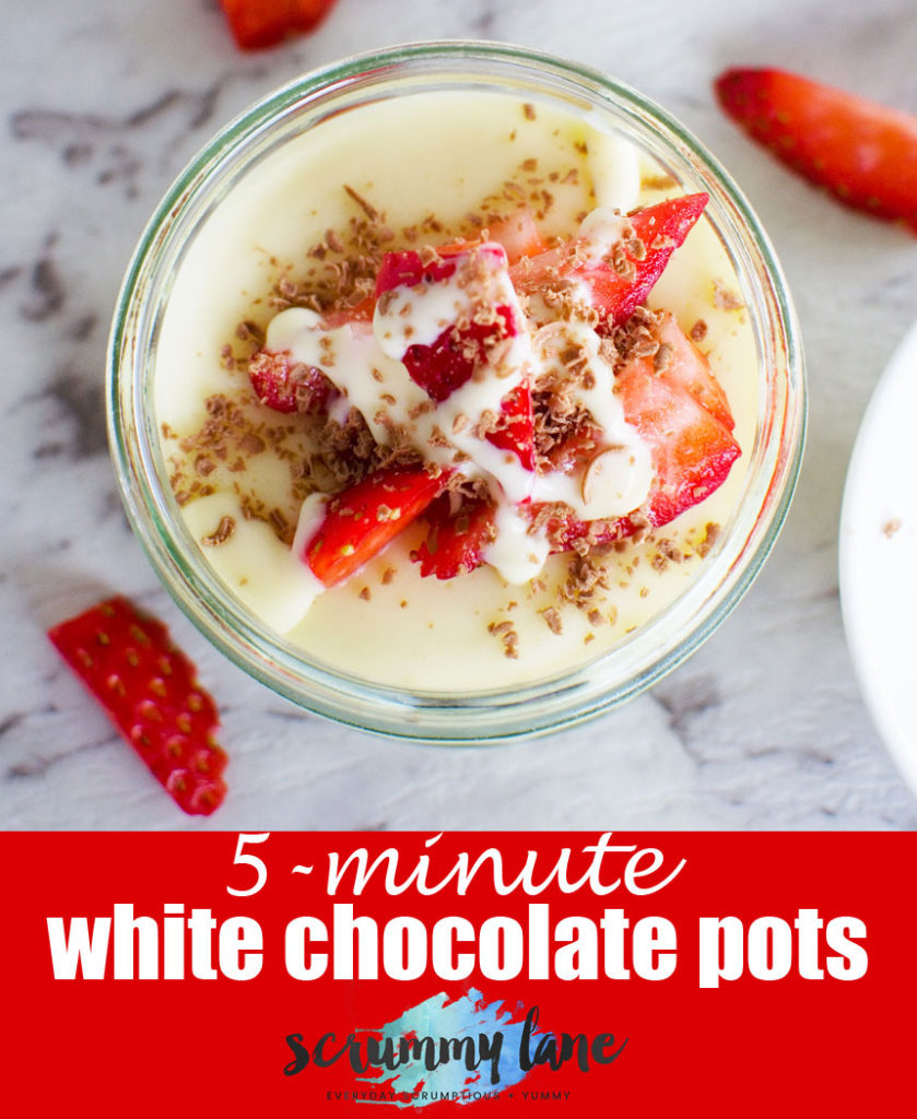 5-minute white chocolate pots de crème