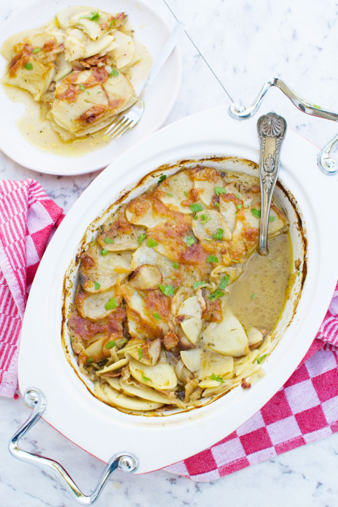 Potato bake with bacon (boulangere potatoes) Scrummy Lane