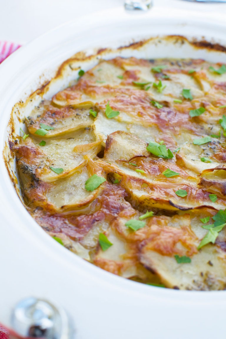 Potato bake with bacon (boulangere potatoes) Scrummy Lane