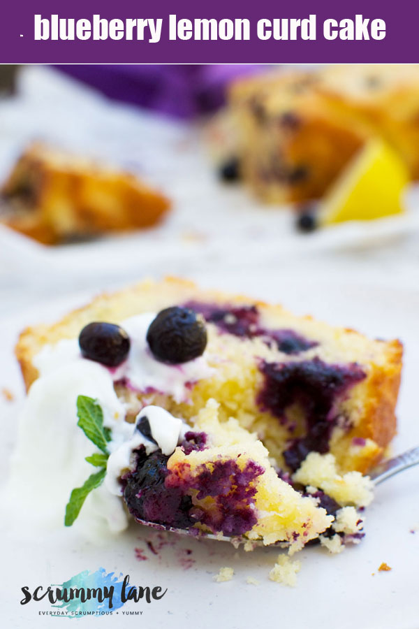 Sticky blueberry lemon curd cake